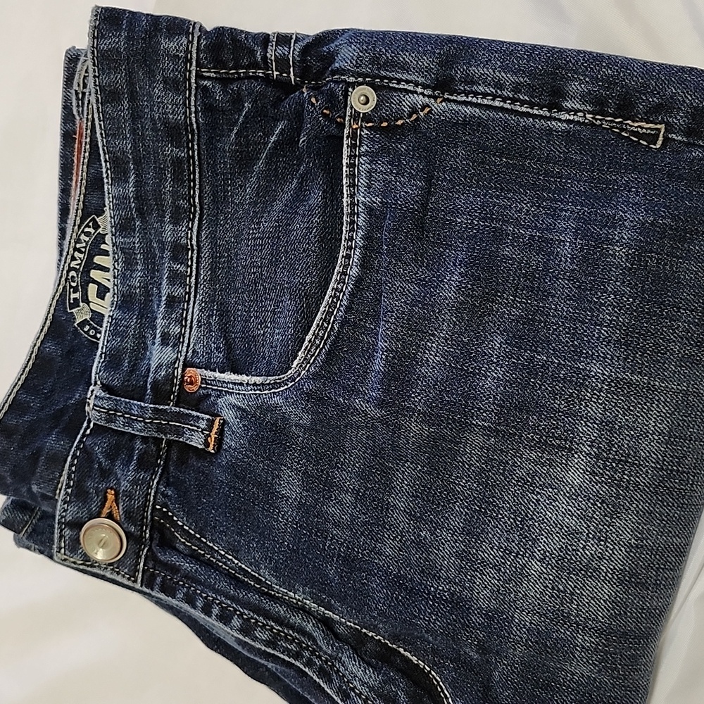 TOMMY BAHAMA Men's Standard Straight Leg Dark Blue Cotton Jeans 35/34